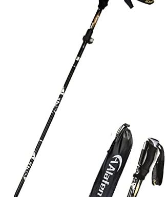 Aluminum Collapsible Ultralight Travel Trekking Hiking Pole for Men and Women (Fits 5'3" - 6'2")